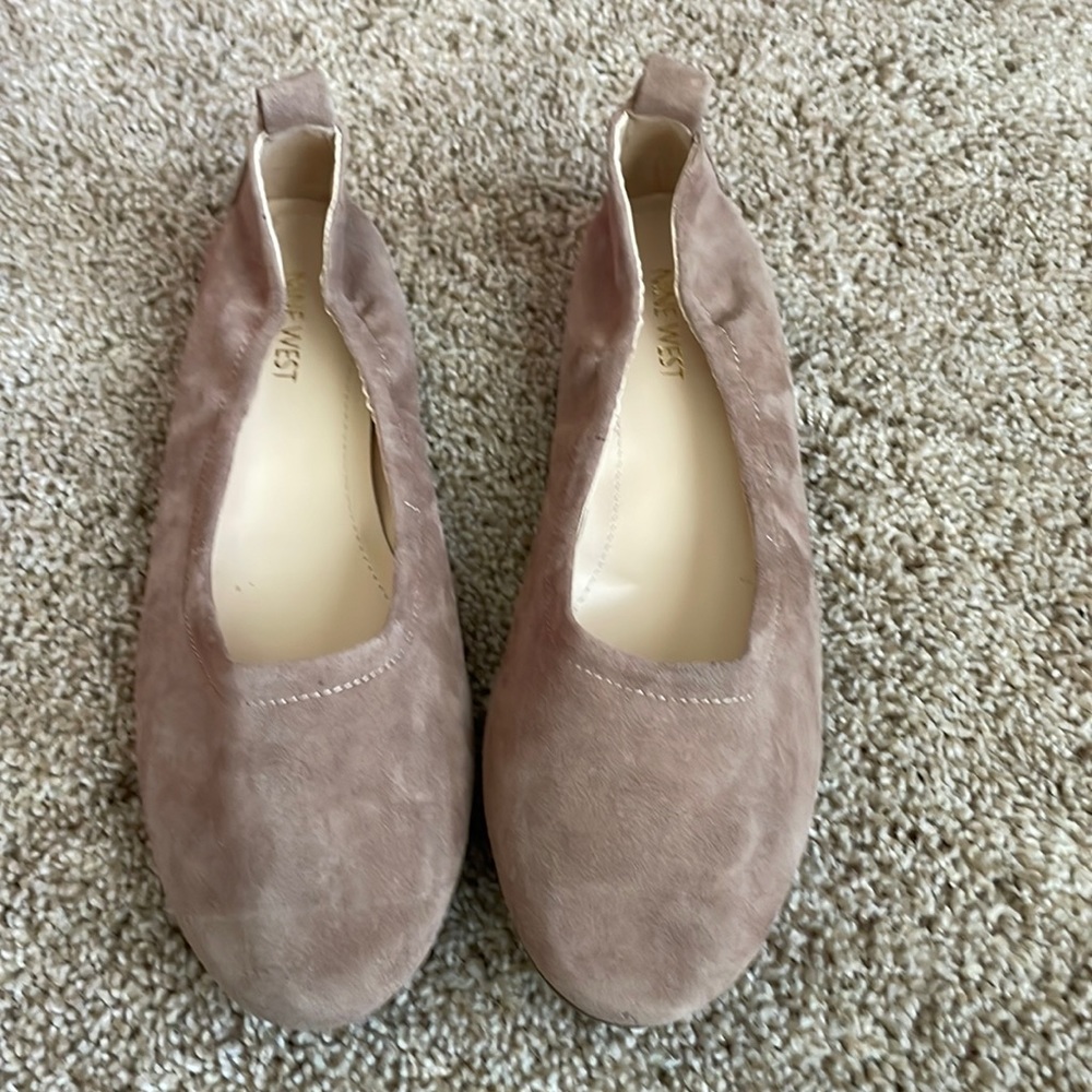 Nine West Taupe Ballet Flats